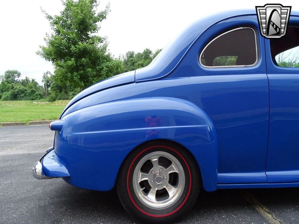 Blue 1946 Ford Club Coupe V8 3 Speed