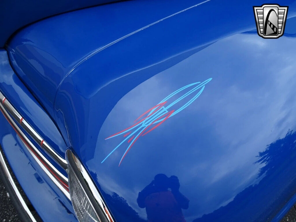 Blue 1946 Ford Club Coupe V8 3 Speed