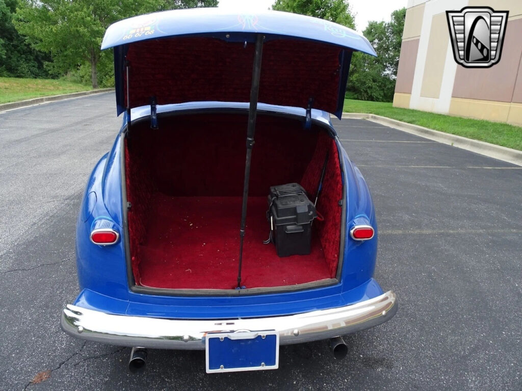 Blue 1946 Ford Club Coupe V8 3 Speed