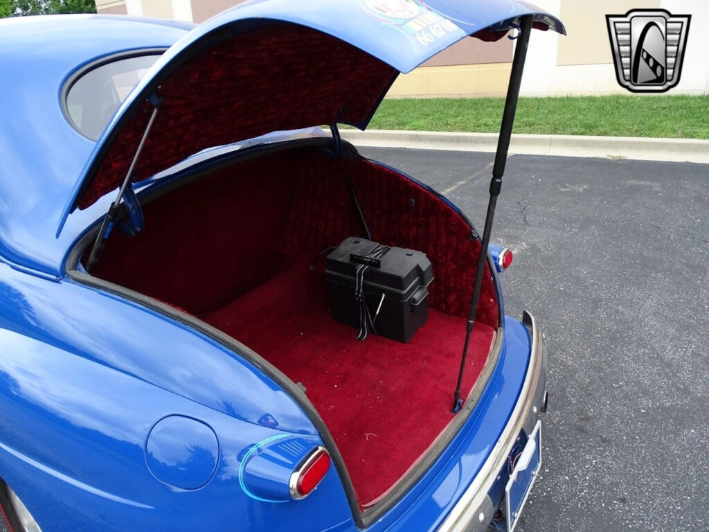 Blue 1946 Ford Club Coupe V8 3 Speed