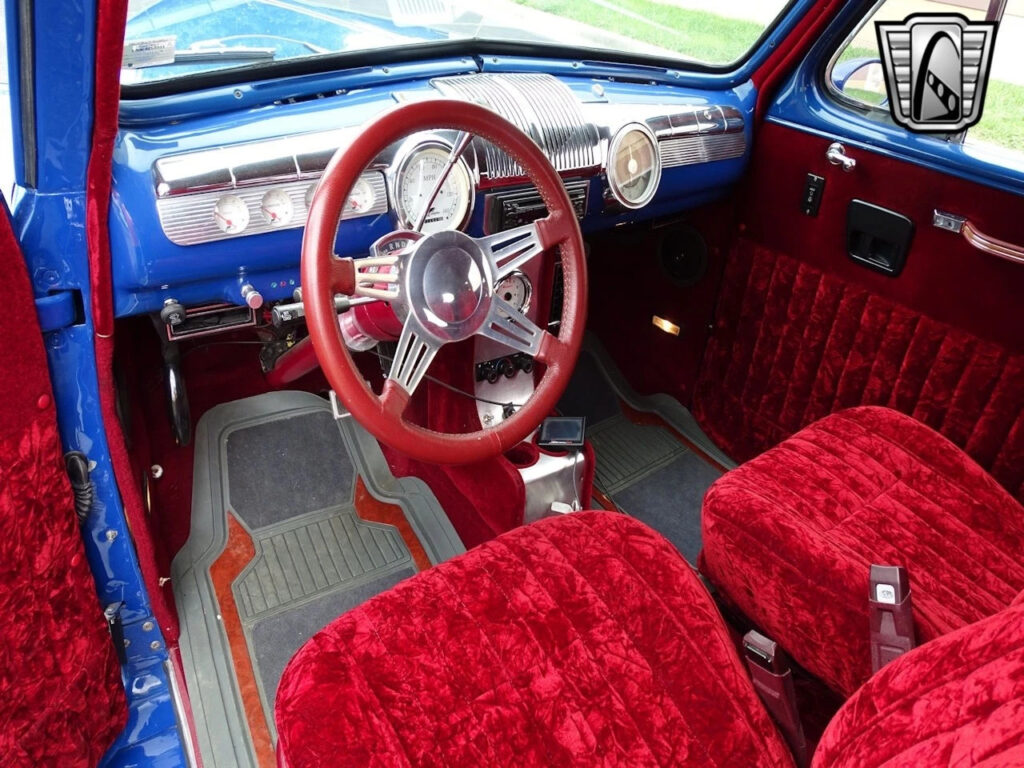 Blue 1946 Ford Club Coupe V8 3 Speed