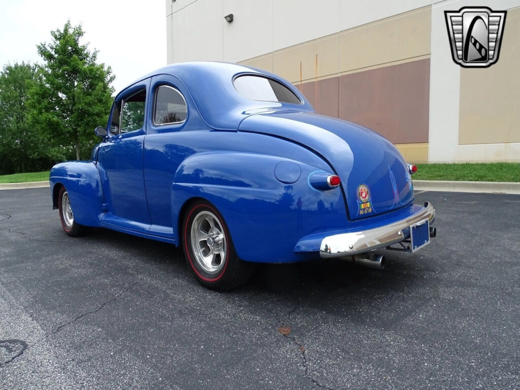 Blue 1946 Ford Club Coupe V8 3 Speed