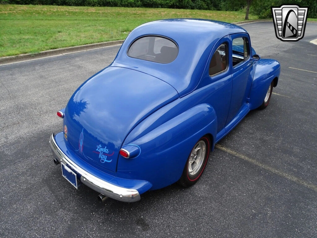 Blue 1946 Ford Club Coupe V8 3 Speed