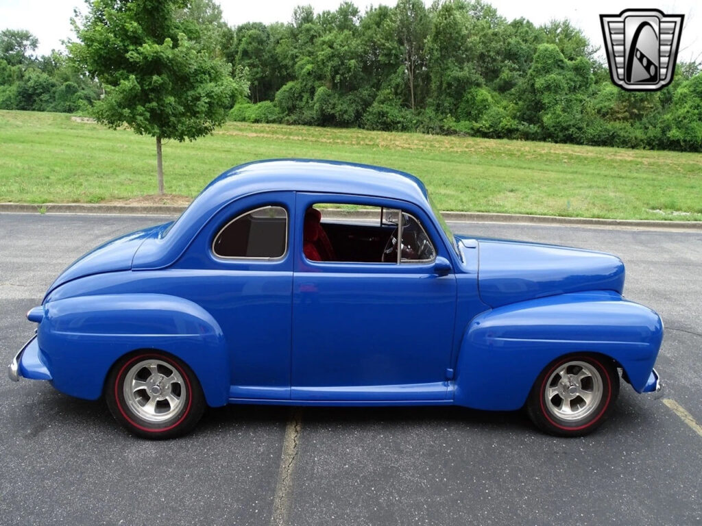 Blue 1946 Ford Club Coupe V8 3 Speed