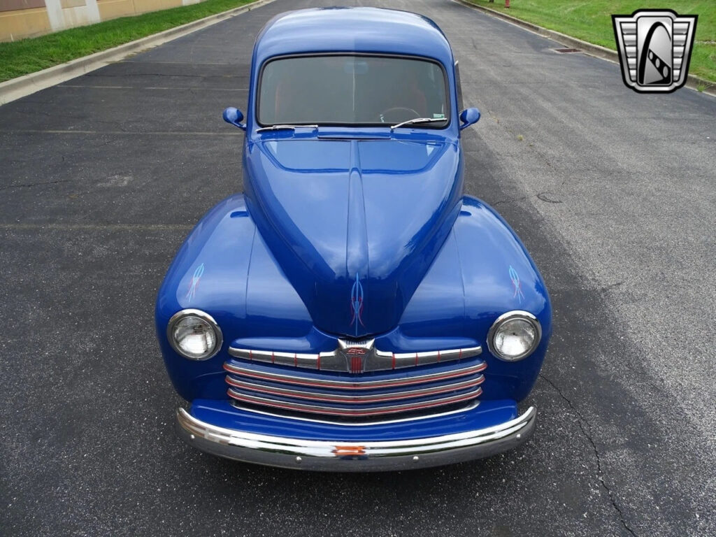 Blue 1946 Ford Club Coupe V8 3 Speed