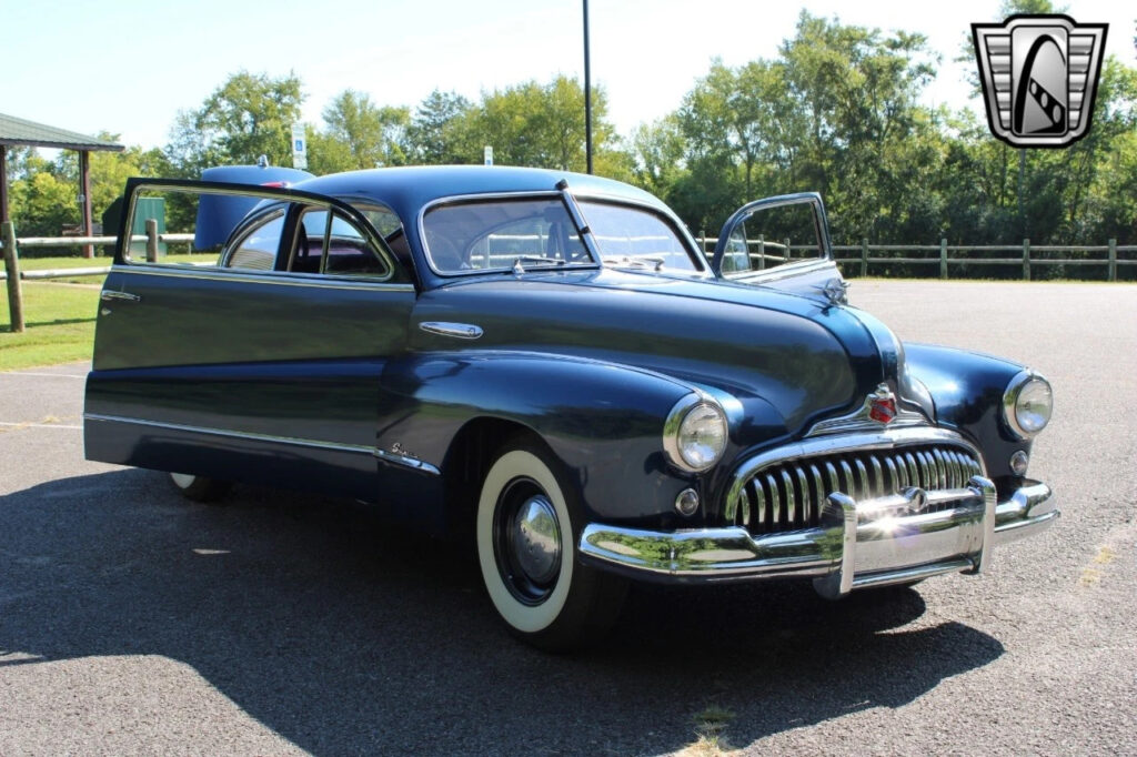 Blue and Silver Two Tone 1948 Buick Super Coupe Inline 8 248 3 Speed Manual