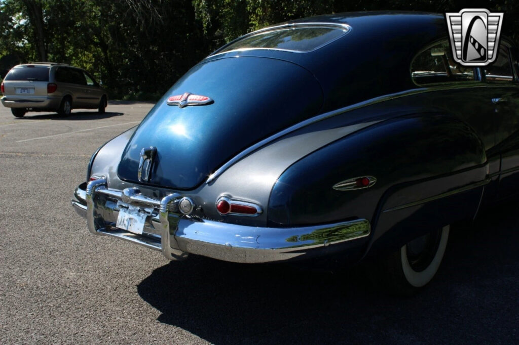 Blue and Silver Two Tone 1948 Buick Super Coupe Inline 8 248 3 Speed Manual