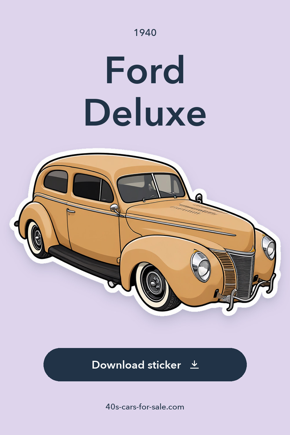 1940 Ford Deluxe sticker preview