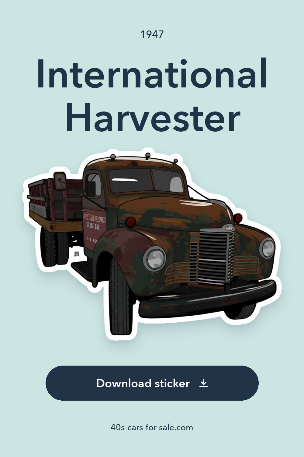 1947 International Harvester sticker preview